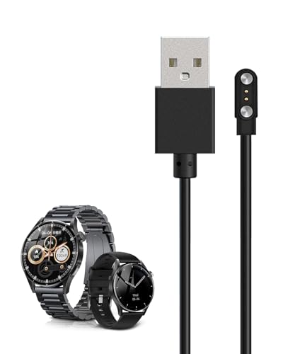 For FOSMET QS40 / H5 / P1 / FOS10 スマートウォッチ 充電ケーブル 充電器 磁気充 USB充電【KONXISA】汎用マグネットコード 磁気吸着 急速充電 高耐久 軽量 小さい 持ち運び便利 旅行用