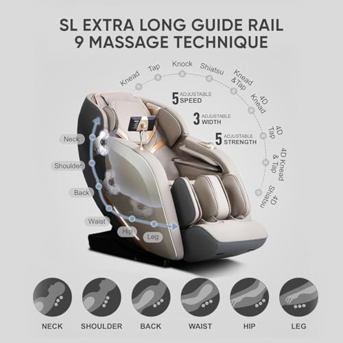 Image of SOBO Luxury Full Body Massage Chair with Zero Gravity SL Track 5-Year Warranty