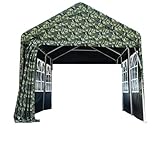 Cet abri d'auto peut être érigé sur un sol dur ou meuble, ce qui est idéal pour le stockage temporaire de voitures, de VTT, de bateaux ou d'outils.