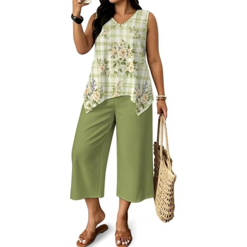 Conjunto de verano para mujer con pantalón de talle alto cómodo fresco y muy ligero estilo 8