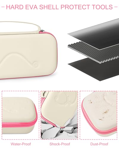 Image of Stethoscope Case for 3M Littmann Classic III &Lightweight II S.E,White-Pink
