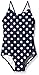 Kanu Surf Toddler Girls' Suzie Polka Dot 1-Pc Swimsuit, Navy, 4T