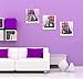EWQHD Simulation 3D Décoration Murale Stickers Chambre Ensemble De 3 Bouteilles Pourpres Living Room Fleurs Chambre Stickers Muraux 30 * 33Cm