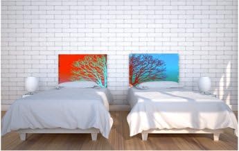 Orange Tree Slipcover Fabric Headboard - Twin Bed