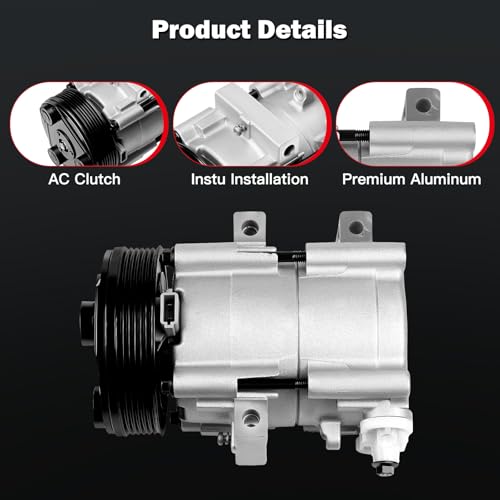 Image of CCIYU AC Compressor w /Clutch for Ford for F-150 5.4L 2005
