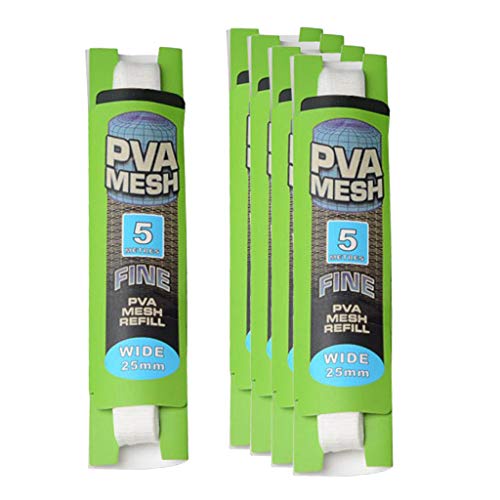 LEIPUPA 6 / Pacote de 5 Metros Malha Solúvel em água PVA Refil Boilie Bait Sacos Wrap 25mm