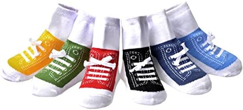 EPEIUS Unisex Baby Girls Boys Non-Slip Socks (Set of 6)