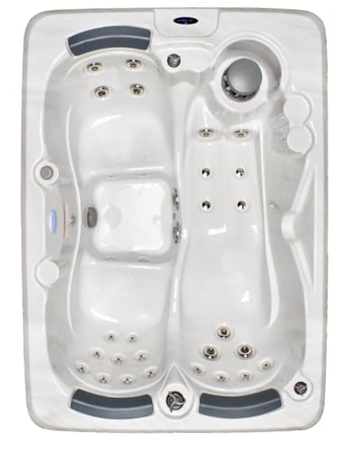 Home & Garden HG38 3-Person Hot Tub with 38 Therapy Jets and Digital Controls – Sterling or White Acrylic Interior and Mocha Exterior Cabinet - Ideal for Backyard Relaxation and Hydrotherapy