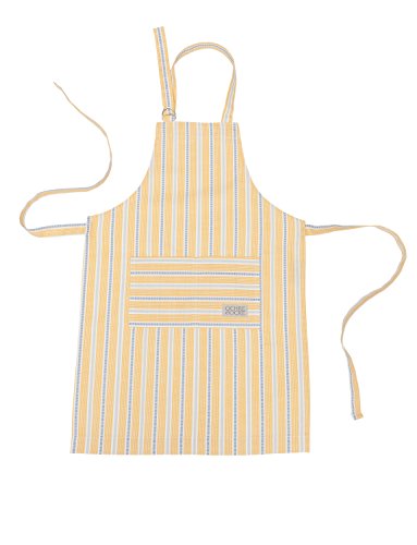 Ochre and Ocre Organic Cotton Adult Kitchen Apron Ledbury Ochre Grey
