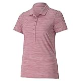 PUMA Golf 2020 Women's Daily Polo, Rose Wine Heather, X-Large