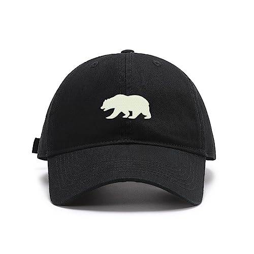 Men's Baseball Caps Embroidered California Bear Washed Cotton Vintage Caps (Black,7 1/4)