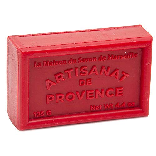 French Soap, Traditional Savon De Marseille - Wild Strawberry 125G #TOP1