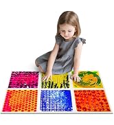 Onyoloy Sensory Floor Lava Tiles: Sensory Liquid Tiles Colorful Liquid Fusion Activity Play Mat, ...