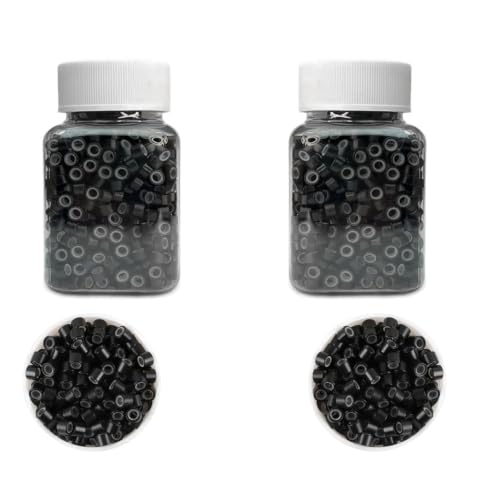 1000 Pcs Silicone Beads for Hair Extensions
