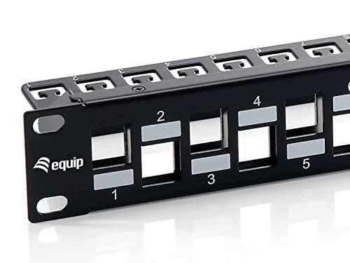 Equip Pannello Patch A 24 Porte RJ45 Cat6A 19'' 1HE Schermato Nero - 2