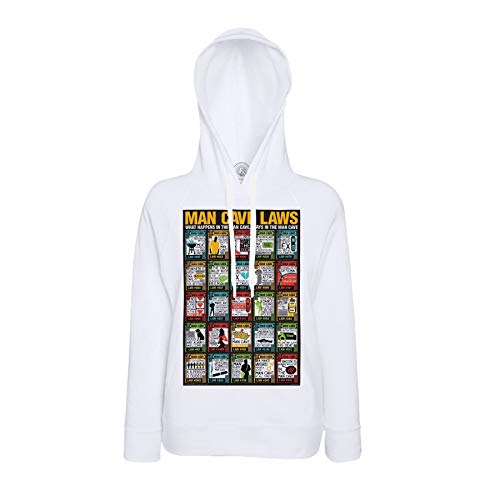 Sweat à capuche original avec imprimé les lois de l'homme des cavernes