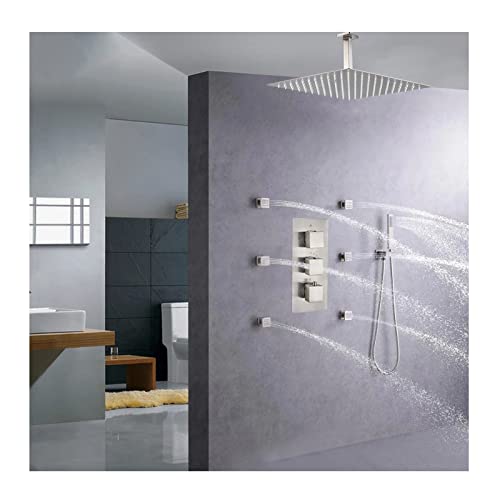 Pomme de douche haute pression et système de douche brossé pour résoudre le manque de débit