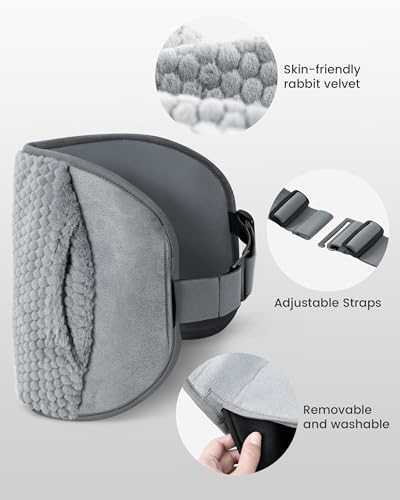 COMFIER Wärmegürtel Vibrationsmassage für Rücken,3 Massagemodi und 3 Heizstufen，Heizgürtel zur Behandlung von Rückenschmerzen，Geeignet für 86-156cm Taille