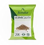 flonatur Vermiculita Premium, la elección Ideal para Mejorar tu sustrato. Saco de 20L de vermiculita Potencia la retención de Agua, promueve la aireación de Las raices.