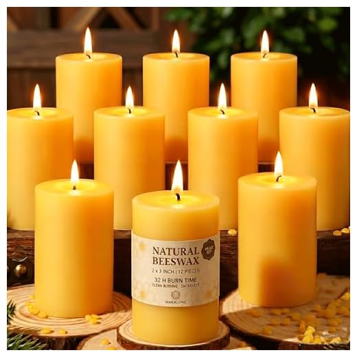 Beeswax Pillar Candles Bulk Set