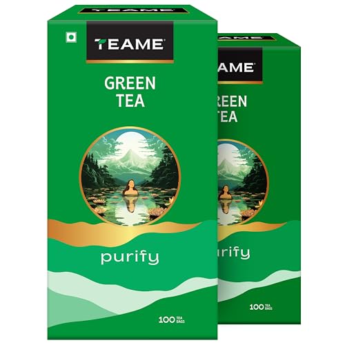 Image of TE-A-ME Green Tea - 100 Bags - Env (Pack of 2) | Green Tea 200 Teabags