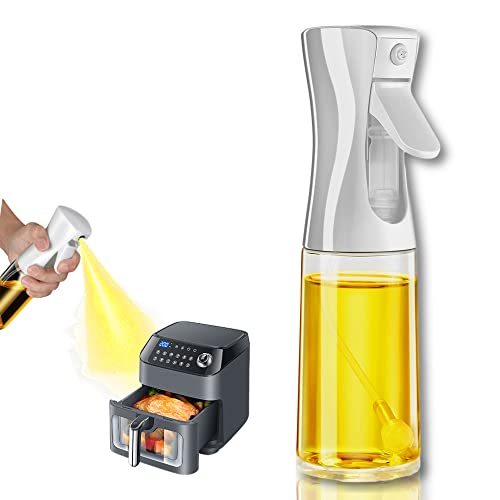 JQYJLX Edible Oil Spray Bottle,220ml Food Grade Glass Olive Oil ...