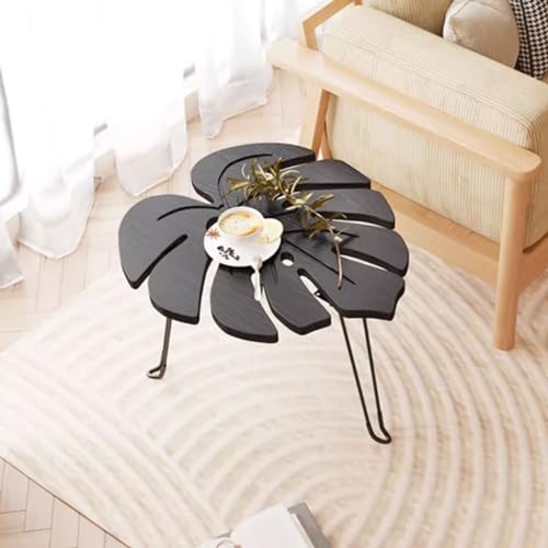 Table à manger japonaise pliable au sol noire 50 cm pour salon et tatami