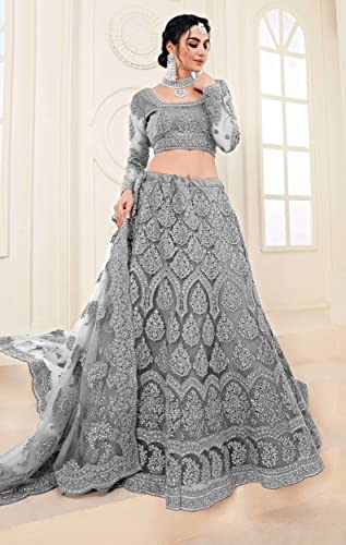 PATLANI Letest Design chain embroderied Work Woman s Flered Lehenga choli.(Semi Stitched)