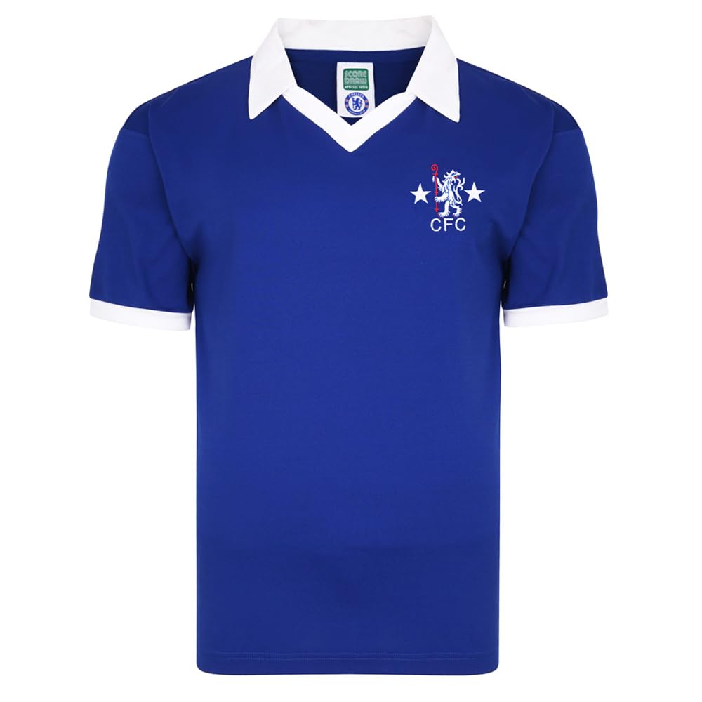 Score Draw Chelsea 1978 Retro Football Shirt Blue XXX-Large Nylon