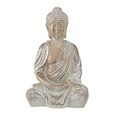Buda dorado beige 31 cm CasaJame Budha sentado (31 cm, resina sintética), color dorado y beige