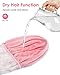 Auban Shower Cap, Shower Cap for Women Terry Cloth Lined EVA Exterior Reusable Double Layer Waterproof, Large Bath Hair Cap, Hotel Travel Essentials Accessories Cleaning Supplies(Pink)