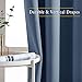 NICETOWN Stone Blue Blackout Curtains for Living Room 84 inches Long - Thermal Insulated Grommet Room Darkening Window Treatments Sound Reducing Drapes for Bedroom, 2 Panels, W52 x L84