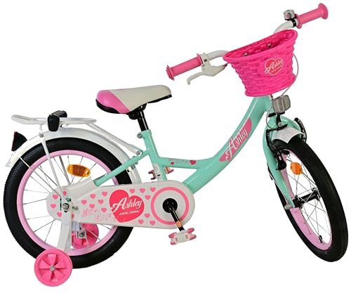 Vélo 16 pouces Volare Ashley vert pour apprendre à pédaler sans peur de tomber