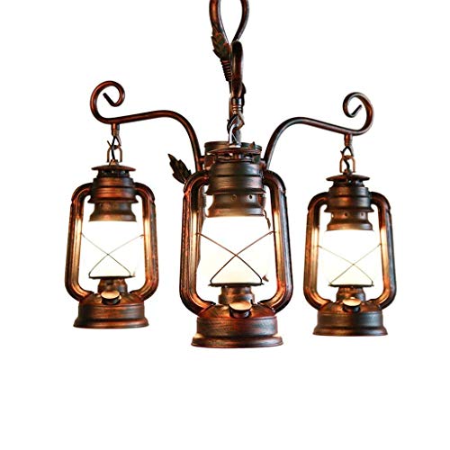 Lanterne lustres en fer de qualité supérieure style rétro américain avec douille E27 rustique