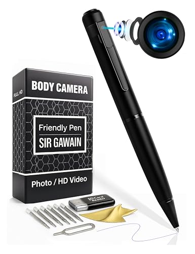 SIRGAWAIN Premium Body Camera Pen, 1080p Full HD Video &