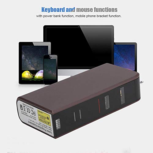 Mavis Laven Tastiera Tonda Vintage Riconoscimento multipunto Portatile Circolare Retro Tipo UK Tastiera di proiezione Tastiera virtuale Bluetooth per telefoni, Tablet, Notebook, ECC
