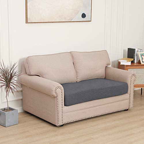 Image of Easy-Going Stretch 1 Piece Loveseat Couch Cushion Cover for Sofa
