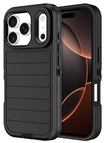 Casenplaza for iPhone 17 Pro Max Case Heavy Duty Shockproof Dropproof 3-Layer Full Body Protection Military Grade Rugged Tough Non-Slip Cover Case for Apple iPhone 17 Pro Max 6.9