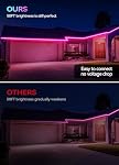 RGB+IC Outdoor LED Strip Lights Waterproof, 50FT DIY Rope Lights Outdoor for House with Bluetooth App and RF Remote Supports Color Changing, Music Sync LED Light Strip for Eaves, Deck