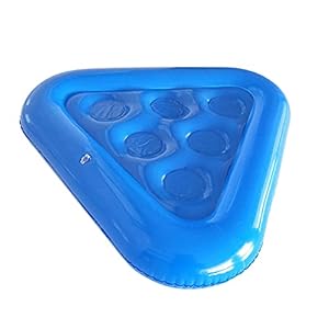 Opblaasbare drankhouder, driehoek opblaasbare drijvende onderzetters drinkhouder met 6 gaten, zwembekerhouder voor…