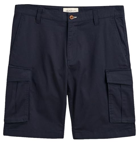 GANT Relaxed Twill Cargo Shorts, Navy, 38