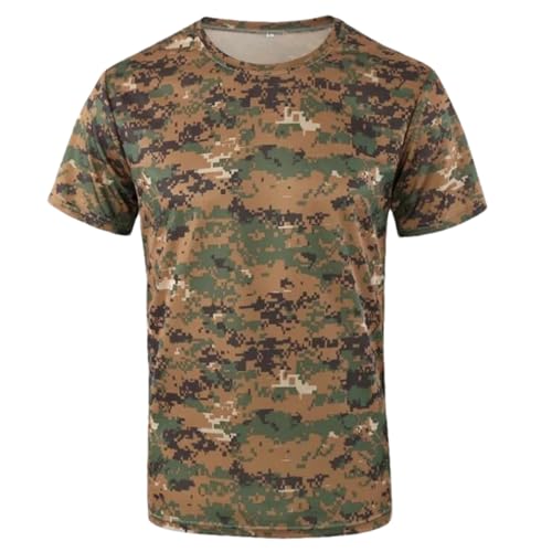 T-shirt militaire Camo1 anti-transpiration pour combat et loisirs d'été