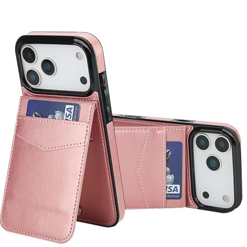Coque de protection fine en cuir rose pour iPhone 17 Pro premium
