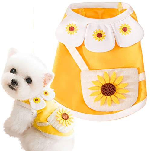 ABRRLO-Dog-Shirts-for-Small-Dogs-Cute-Sunflower-Puppy-Cat-T-Shirts-Lightweight-Soft-Cotton-Summer-Pet-Vest-Clothes-Rabbit-Doggie-Tee-Shirts-Kitten-Tank-Tops-Chihuahua-Yorkshire-Poodle-YellowXS