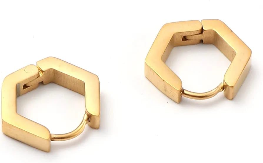 SHINECRATES Cute Mini Hexagon Bae Hoop Earrings For Women and Girls (B0CRLBPBK9) Amazon Price History, Amazon Price Tracker