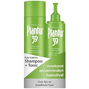 Plantur 39 Cafeïne Shampoo en Tonic Set voorkomt en vermindert haaruitval | Voor fijn broos haar | Ondersteunt de haargroei | Haarverzorging Made in Germany