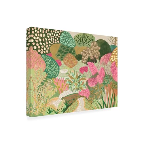 Wrapped Canvas Wall Art - Suzanne Allard 'Pink and Green