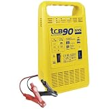 GYS - TCB 90, Caricabatterie automatico di batterie 12 V, 15-90 Ah, moto e auto, mantenimento carica, tester livello carica - 023260