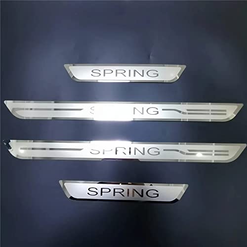 4 Pièces Acier Inoxydable Plaques Seuil Porte Plinthes, pour Dacia SPRING 2021 2022 PéDaleAutocollants Threshold Barre Accessoires DéCoration Cover