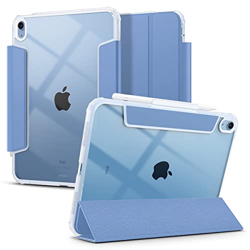 Spigen Ultra Hybrid Pro designed for iPad 10th Generation case cover (2022) 10.9 inch with Apple Pencil Holder - Cornflower Blue